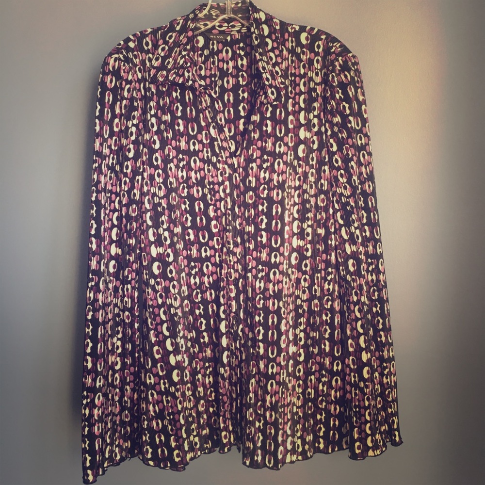 Neva tall girl purple printed blouse